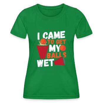 Beer Pong Beer Party Team Player Ping-Pong - T-shirt sport Femme - vert - Devant - AI Model Female 172 dark (172cm)