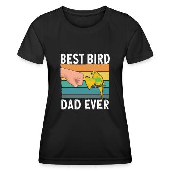 Budgerigar Parakeet Bird Pet Gift - Women's Functional T-Shirt - black - Front - AI Model Female 172 light (172cm)