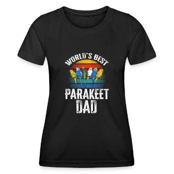 Budgerigar Parakeet Bird Pet Gift - Women's Functional T-Shirt - black - Front - AI Model Female 172 light (172cm)