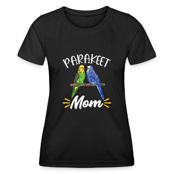 Budgerigar Parakeet Bird Pet Gift - Women's Functional T-Shirt - black - Front - AI Model Female 172 light (172cm)