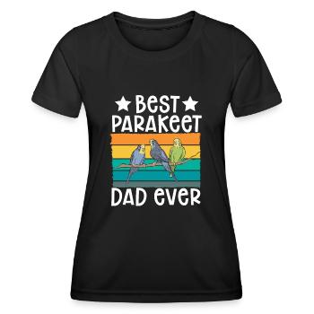 Budgerigar Parakeet Bird Pet Gift - Women's Functional T-Shirt - black - Front - AI Model Female 172 light (172cm)