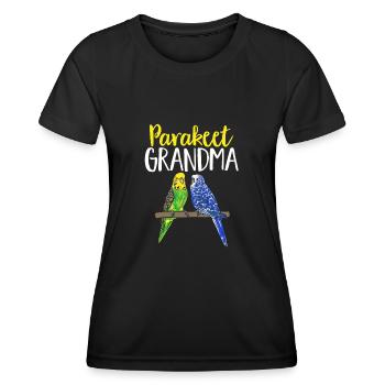 Wellensittich Sittich Vogel Haustier Geschenk - Frauen Funktions-T-Shirt - Schwarz - Vorne - AI Model Female 172 light (172cm)