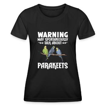 Wellensittich Sittich Vogel Haustier Geschenk - Frauen Funktions-T-Shirt - Schwarz - Vorne - AI Model Female 172 light (172cm)
