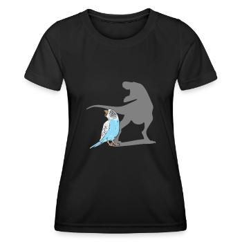 Budgerigar Perruche Oiseau Cadeau pour animaux de compagnie - T-shirt sport Femme - noir - Devant - AI Model Female 172 light (172cm)