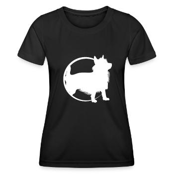 Australian Terrier - Frauen Funktions-T-Shirt - Schwarz - Vorne - AI Model Female 172 light (172cm)