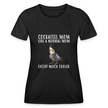 Cockatiel Cockatiel Cockatoo Perroquet Oiseau Cadeau - T-shirt sport Femme - noir - Devant - AI Model Female 172 light (172cm)