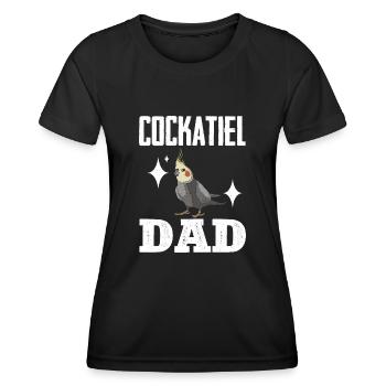 Cockatiel Cockatiel Cockatoo Perroquet Oiseau Cadeau - T-shirt sport Femme - noir - Devant - AI Model Female 172 light (172cm)