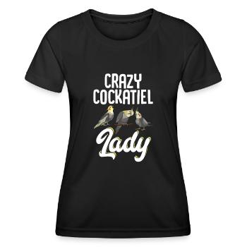Cockatiel Cockatiel Cockatoo Perroquet Oiseau Cadeau - T-shirt sport Femme - noir - Devant - AI Model Female 172 light (172cm)