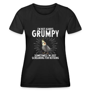 Calopsitte Cacatoès Perroquet Oiseau Cadeau - T-shirt sport Femme - noir - Devant - AI Model Female 172 light (172cm)