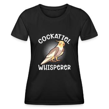 Cockatiel Cockatiel Cockatoo Perroquet Oiseau Cadeau - T-shirt sport Femme - noir - Devant - AI Model Female 172 light (172cm)