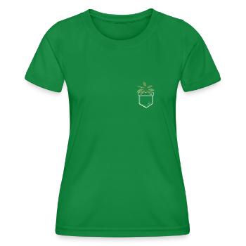 Plante en poche Calathea en poche poitrine - T-shirt sport Femme - vert - Devant - AI Model Female 172 dark (172cm)