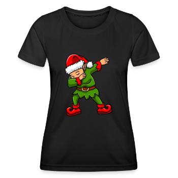 Elfe Dabbing - T-shirt sport Femme - noir - Devant - AI Model Female 172 light (172cm)
