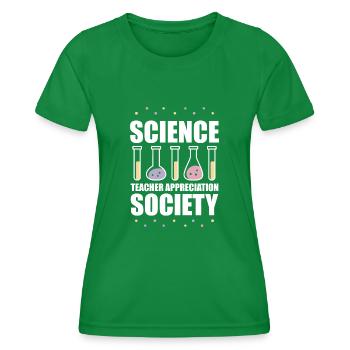 Science Scientists Society - Women's Functional T-Shirt - kelly green - Front - AI Model Female 172 dark (172cm)