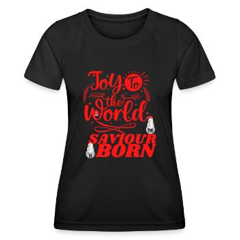 Merry Christmas And Happy New Year - Frauen Funktions-T-Shirt - Schwarz - Vorne - AI Model Female 172 light (172cm)