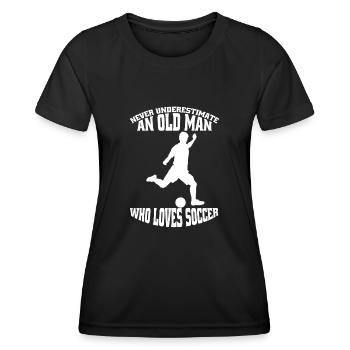 Football coach Footballer Football Footballer - Women's Functional T-Shirt - black - Front - AI Model Female 172 light (172cm)