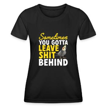 Cockatiel Cockatiel Cockatoo Perroquet Oiseau Cadeau - T-shirt sport Femme - noir - Devant - AI Model Female 172 light (172cm)