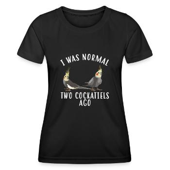 Cockatiel Cockatiel Cockatoo Perroquet Oiseau Cadeau - T-shirt sport Femme - noir - Devant - AI Model Female 172 light (172cm)