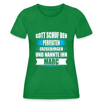 Erzgebirge Mann Namen Sachsen Marc - Frauen Funktions-T-Shirt - Kelly Green - Vorne - AI Model Female 172 dark (172cm)