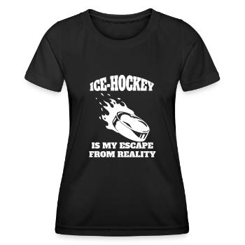 Eishockey Wintersport Eishockeyteam Geschenk - Frauen Funktions-T-Shirt - Schwarz - Vorne - AI Model Female 172 light (172cm)