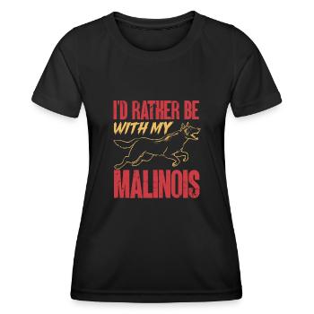 Malinois Belgian Shepherd Mechelaar Dog - Women's Functional T-Shirt - black - Front - AI Model Female 172 light (172cm)