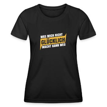 Schwarzer Humor Ironie - Frauen Funktions-T-Shirt - Schwarz - Vorne - AI Model Female 172 light (172cm)