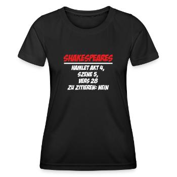 Schwarzer Humor Ironie - Frauen Funktions-T-Shirt - Schwarz - Vorne - AI Model Female 172 light (172cm)