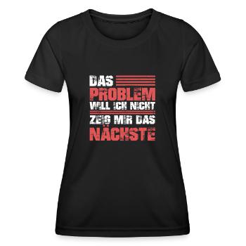Schwarzer Humor Ironie - Frauen Funktions-T-Shirt - Schwarz - Vorne - AI Model Female 172 light (172cm)