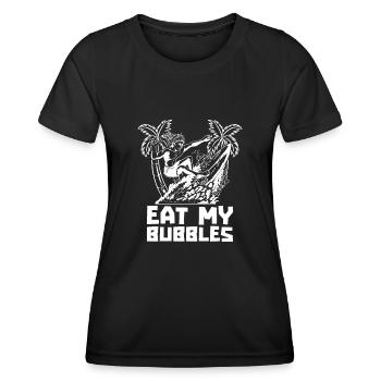 Surfer Surfen Iss Meine Blasen - Frauen Funktions-T-Shirt - Schwarz - Vorne - AI Model Female 172 light (172cm)