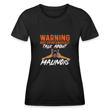 Malinois Belgian Shepherd Mechelaar Dog - Women's Functional T-Shirt - black - Front - AI Model Female 172 light (172cm)