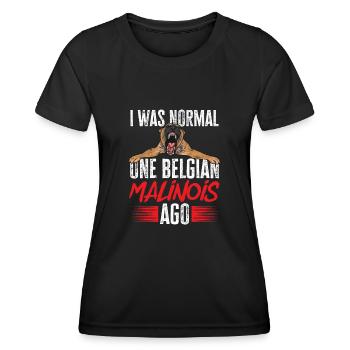 Malinois Belgischer Schäferhund Mechelaar Hund - Frauen Funktions-T-Shirt - Schwarz - Vorne - AI Model Female 172 light (172cm)