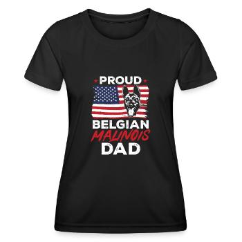 Malinois Belgian Shepherd Mechelaar Dog - Women's Functional T-Shirt - black - Front - AI Model Female 172 light (172cm)
