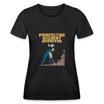 Schürfer Schürfen Schatz - Frauen Funktions-T-Shirt - Schwarz - Vorne - AI Model Female 172 light (172cm)