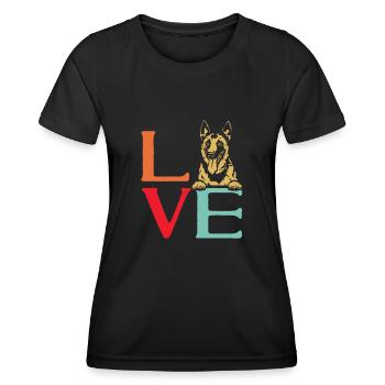 Malinois Belgian Shepherd Mechelaar Dog - Women's Functional T-Shirt - black - Front - AI Model Female 172 light (172cm)