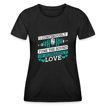 Ingénieur du son Ingénieur du son mari - T-shirt sport Femme - noir - Devant - AI Model Female 172 light (172cm)