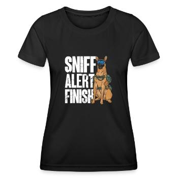 Malinois Belgian Shepherd Mechelaar Dog - Women's Functional T-Shirt - black - Front - AI Model Female 172 light (172cm)