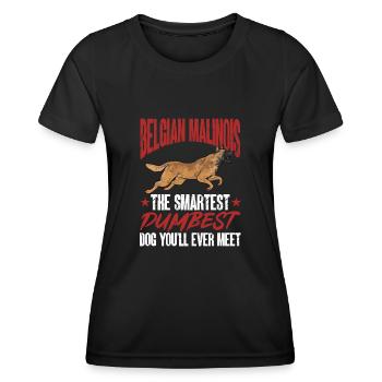 Malinois Belgian Shepherd Mechelaar Dog - Women's Functional T-Shirt - black - Front - AI Model Female 172 light (172cm)