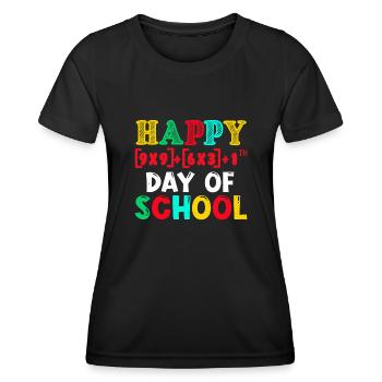 Étudiant en mathématiques 100e jour Joyeux 100 jours d’école - T-shirt sport Femme - noir - Devant - AI Model Female 172 light (172cm)