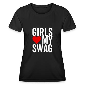 Girls Love My Swag - Women's Functional T-Shirt - black - Front - AI Model Female 172 light (172cm)