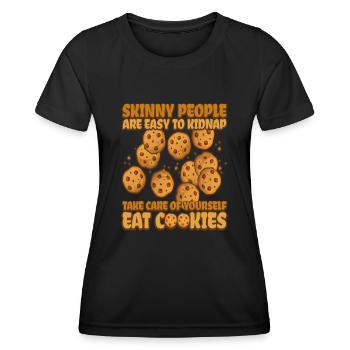 Cookie Quite Cookie Bakery - Women's Functional T-Shirt - black - Front - AI Model Female 172 light (172cm)