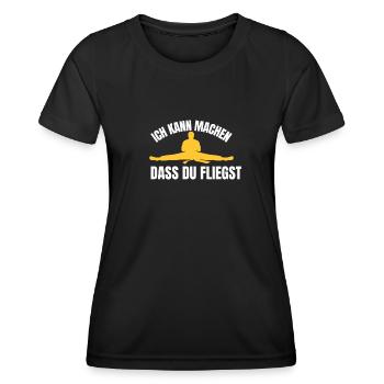 Ich kann machen das du fliegst Kampfsport Judo - Frauen Funktions-T-Shirt - Schwarz - Vorne - AI Model Female 172 light (172cm)