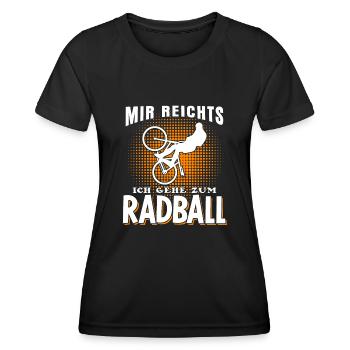 Radball Mir reichts Radballer - Frauen Funktions-T-Shirt - Schwarz - Vorne - AI Model Female 172 light (172cm)