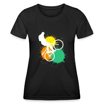Radball - Frauen Funktions-T-Shirt - Schwarz - Vorne - AI Model Female 172 light (172cm)