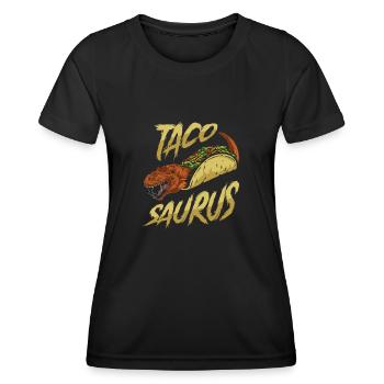 Dinosaure Dinosaure adulte - T-shirt sport Femme - noir - Devant - AI Model Female 172 light (172cm)