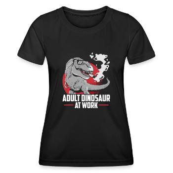 Dinosaure Dinosaure adulte - T-shirt sport Femme - noir - Devant - AI Model Female 172 light (172cm)