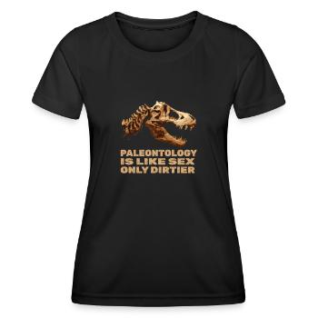 Dinosaurier Erwachsener Dinosaurier - Frauen Funktions-T-Shirt - Schwarz - Vorne - AI Model Female 172 light (172cm)