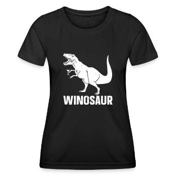 Dinosaure Dinosaure adulte - T-shirt sport Femme - noir - Devant - AI Model Female 172 light (172cm)