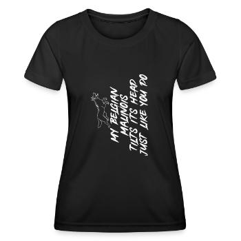 Malinois Belgian Shepherd Mechelaar Dog - Women's Functional T-Shirt - black - Front - AI Model Female 172 light (172cm)