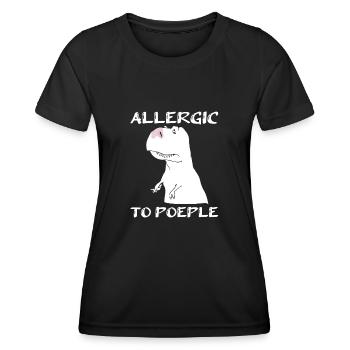 Dinosaure Dinosaure adulte - T-shirt sport Femme - noir - Devant - AI Model Female 172 light (172cm)