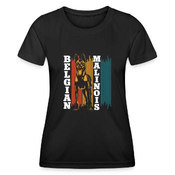 Malinois Belgian Shepherd Mechelaar Dog - Women's Functional T-Shirt - black - Front - AI Model Female 172 light (172cm)