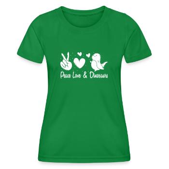 Dinosaurier Erwachsener Dinosaurier - Frauen Funktions-T-Shirt - Kelly Green - Vorne - AI Model Female 172 dark (172cm)